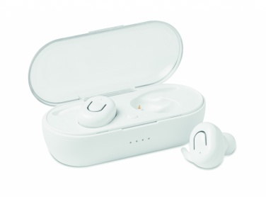 Logo trade promotional products image of: TWS earbuds with charging box