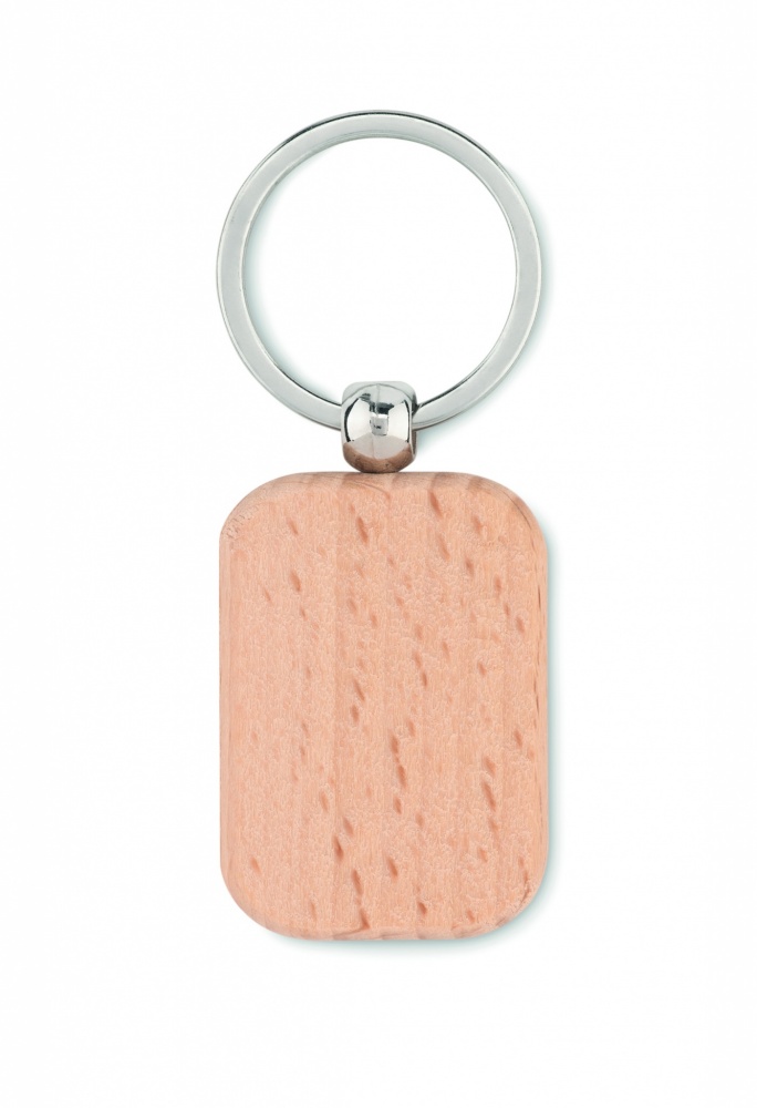 Logotrade corporate gift image of: Rectangular wooden key ring Bauska