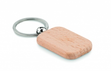 Logotrade promotional giveaway image of: Rectangular wooden key ring Bauska