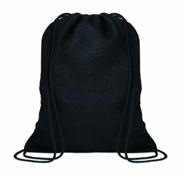 Logo trade corporate gifts image of: 1200D heathered drawstring bag