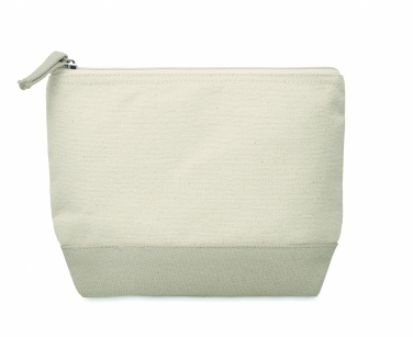 Logo trade corporate gifts image of: Bicolour cotton cosmetic bag