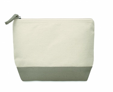 Logo trade promotional gift photo of: Bicolour cotton cosmetic bag