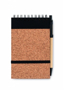 Logo trade business gifts image of: A6 Cork notepad with pen