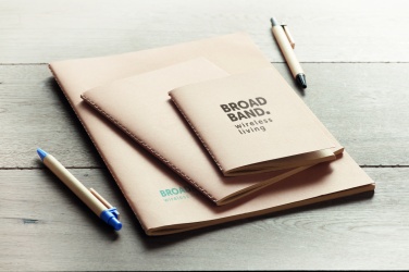 Logo trade corporate gifts image of: A6 recycled notebook 80 plain