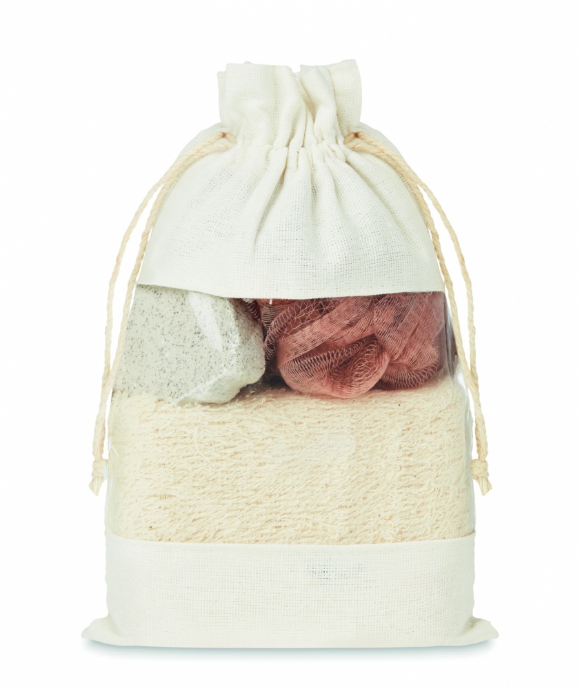 Logotrade promotional item image of: Bath set in cotton pouch