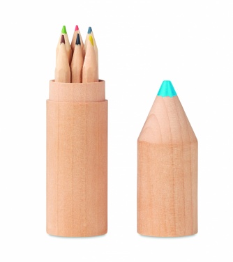 Logo trade business gift photo of: 6 pencils in wooden box