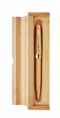 Logotrade promotional item image of: Bamboo twist ball pen in box