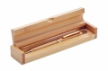 Bamboo twist ball pen in box, Wood