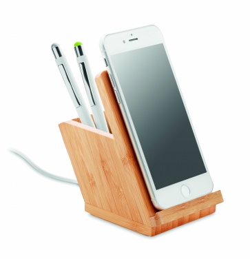 Logo trade business gift photo of: Wireless charger pen holder 5W