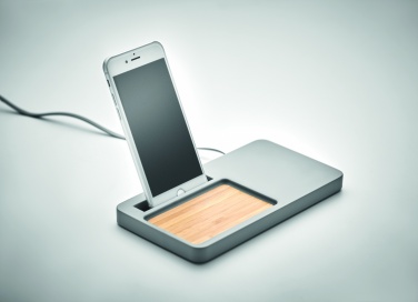 Logo trade promotional gifts picture of: Wireless charging organizer10W