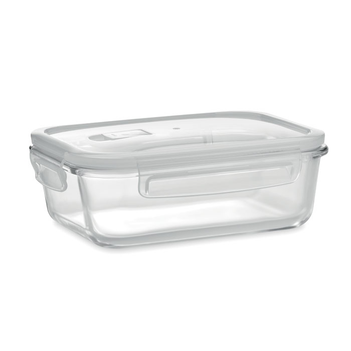 Logo trade promotional giveaways image of: Glass lunchbox & PP lid 900ml