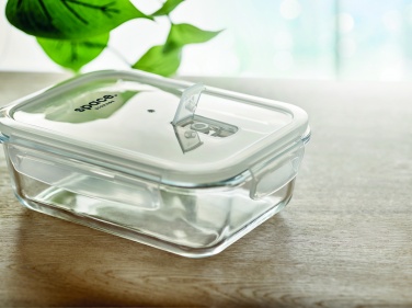 Logo trade promotional giveaways image of: Glass lunchbox & PP lid 900ml