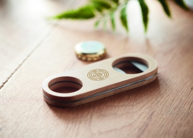 Logo trade promotional giveaways image of: Oval Bamboo bottle opener