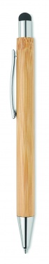 Logo trade promotional giveaways image of: Bamboo ballpoint pen with blue ink