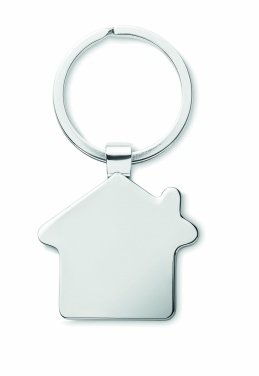 Logo trade promotional merchandise image of: House key ring metal bamboo NORDIC