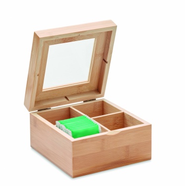 Logo trade promotional item photo of: Bamboo tea box