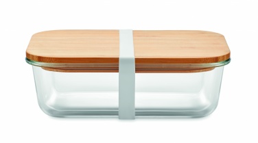 Logo trade promotional merchandise image of: Glass lunchbox with bamboo lid