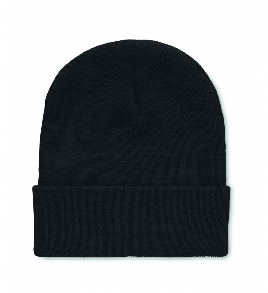 Logotrade advertising product image of: Beanie in RPET with cuff