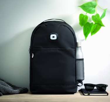 Logotrade promotional product picture of: Backpack in RPET & COB light