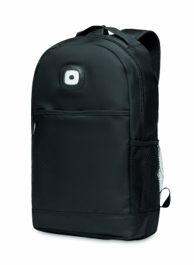 Logo trade promotional items image of: Backpack in RPET & COB light