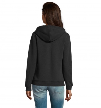 Logo trade promotional merchandise picture of: SPIKE WOMEN ZIP HOOD SWEAT