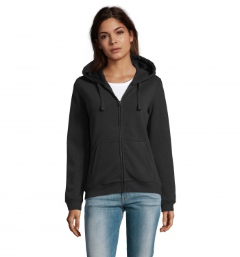 Logo trade promotional gift photo of: SPIKE WOMEN ZIP HOOD SWEAT