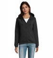 SPIKE WOMEN ZIP HOOD SWEAT, Black