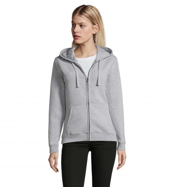 Logo trade promotional items picture of: SPIKE WOMEN ZIP HOOD SWEAT