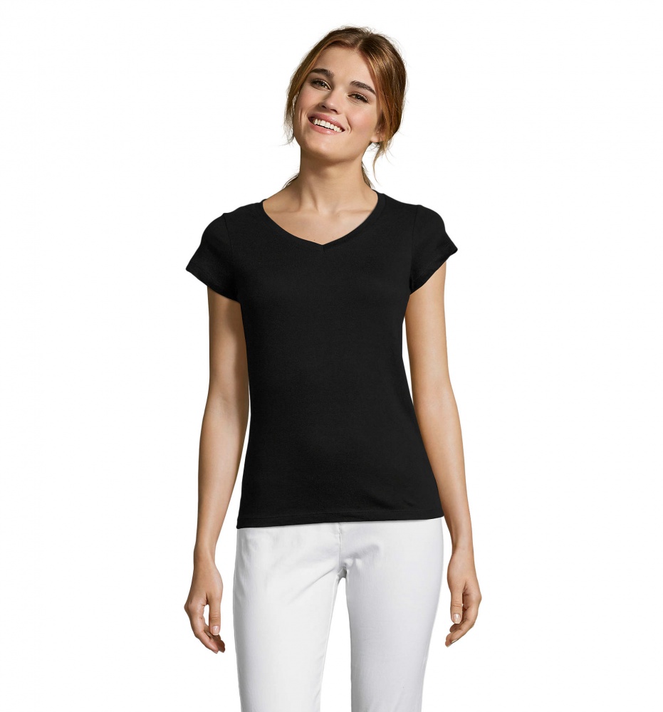 Logo trade corporate gifts image of: MOON WOMEN T-SHIRT 150g