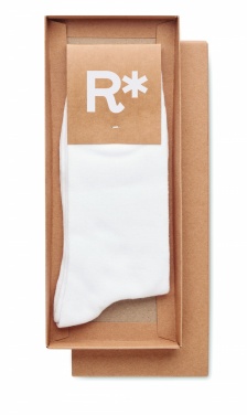 Logo trade promotional merchandise picture of: Pair of socks in gift box L