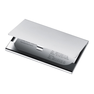 Logo trade business gift photo of: Metal business card holder CORNWALL