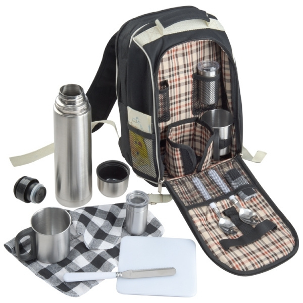 Logo trade promotional merchandise image of: Luxurious picnic backpack with cool bag GEORGIA