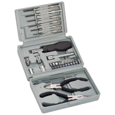 Logo trade promotional merchandise image of: 25-parts tool set MANAGUA