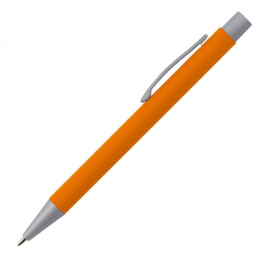 Logo trade promotional products image of: Metal ballpen soft touch ABU DHABI