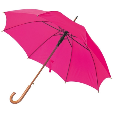 Logo trade promotional giveaways picture of: Wooden automatic umbrella NANCY