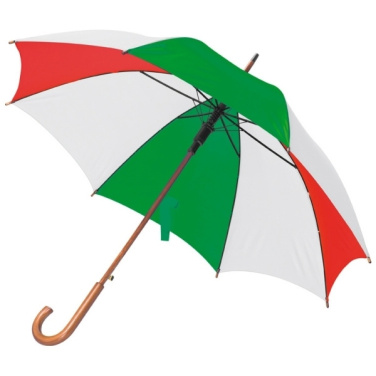 Logo trade promotional merchandise image of: Wooden automatic umbrella NANCY