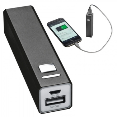 Logo trade promotional items picture of: Metal power bank PORT HOPE 2200mAh