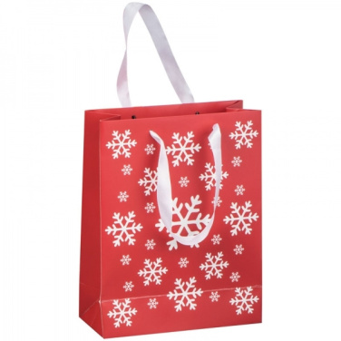 Logo trade business gifts image of: Small Christmas paper bag BASEL