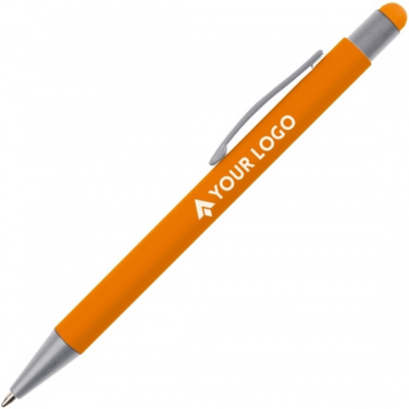 Logo trade promotional item photo of: Metal ballpen touch pen soft touch SALT LAKE CITY