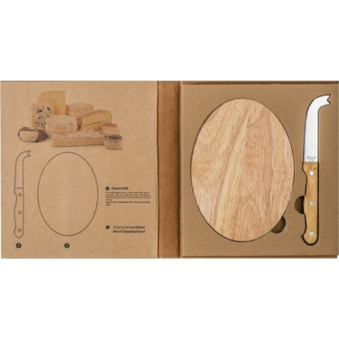 Logotrade promotional merchandise image of: Cheese chopping board with knife GOUDA