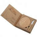 Cheese chopping board with knife GOUDA, beige