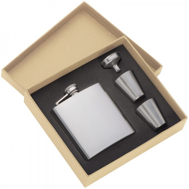 Logotrade promotional gift picture of: Hip flask with 2 shot glasses SANDVIKEN 170 ml