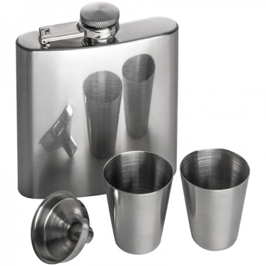 Logo trade promotional products picture of: Hip flask with 2 shot glasses SANDVIKEN 170 ml