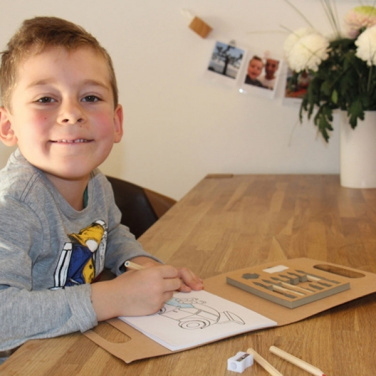 Logo trade business gifts image of: Kids coloring book with colored pencils FORIO