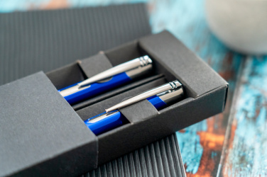 Logo trade promotional item photo of: Metal writing set CLAREMONT