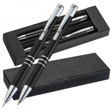 Logotrade promotional giveaway image of: Metal writing set CLAREMONT