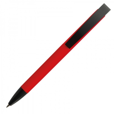 Logotrade promotional gift image of: Metal ballpen soft touch BRESCIA