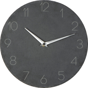 Logo trade promotional merchandise picture of: Slate wall clock GRAZ