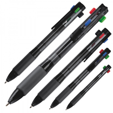 Logo trade promotional merchandise picture of: Plastic ballpen 4in1 NEAPEL