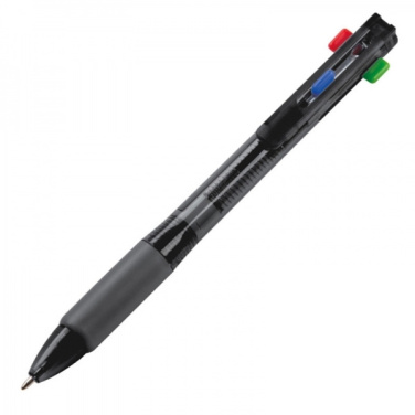 Logo trade promotional giveaways image of: Plastic ballpen 4in1 NEAPEL